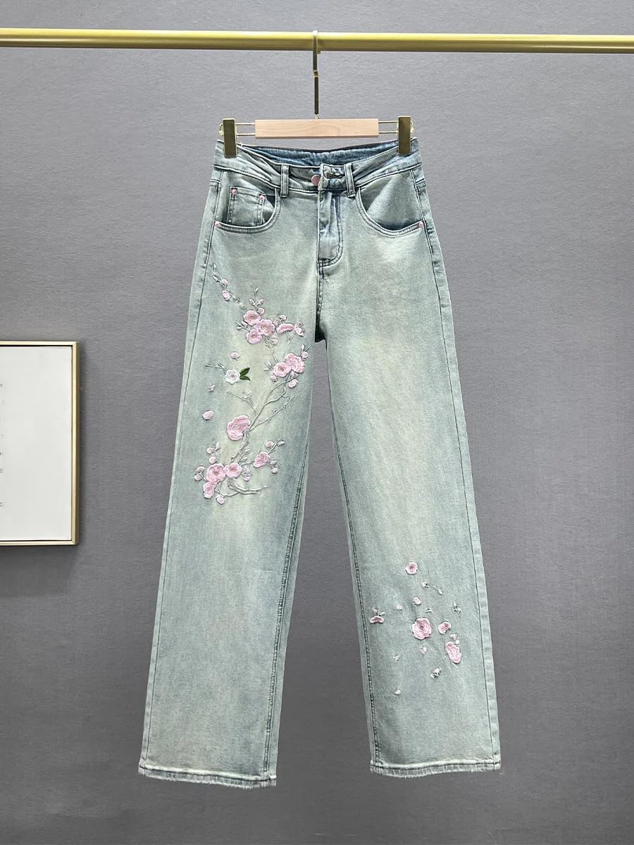 【新品】PATCH WORK EMBROIDERY PANTS chrome-hearts-denim-cross-